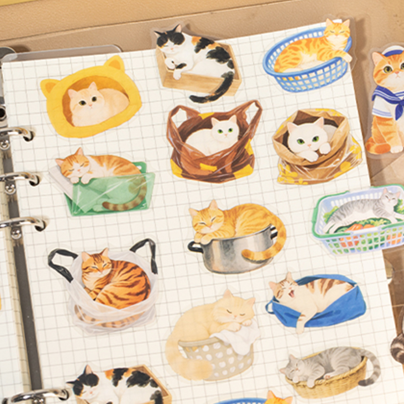 Mr. Paper Animal Sticker Set 120 sheets/pack Cat Home Cute PET Home Decoration Stickers Back to School Students Gifts
