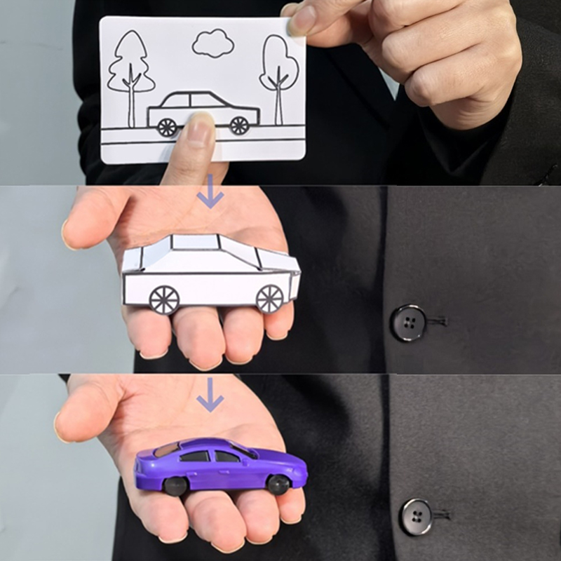 Appearing Magic Car By Hyde Ren Tricks Funny Card To Paper Illusion Box Toy Street Show Props High Quality Durable Reliable