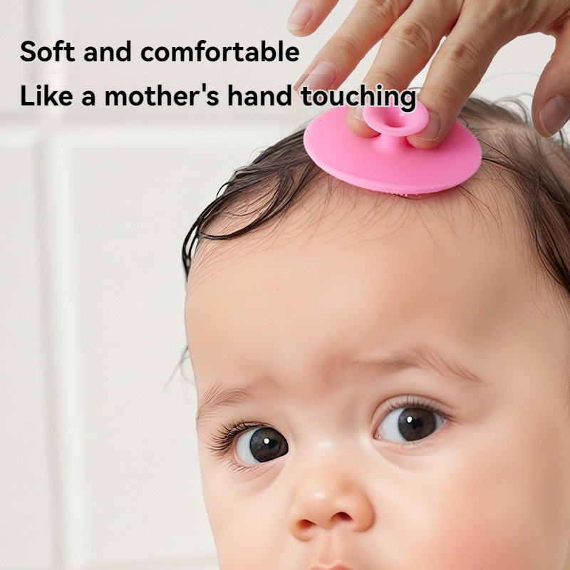 Silicone Baby Hair Washing Brush Massage Face Cleaning Comb Soft Silicone Hairwashing Tool for Babies
