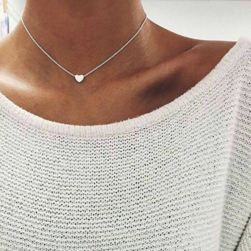 Retro Heart Necklace Multi-Purpose Casual Handmade Necklace Stylish Clavicle Neck Chain for Dark Party Wearing Decor