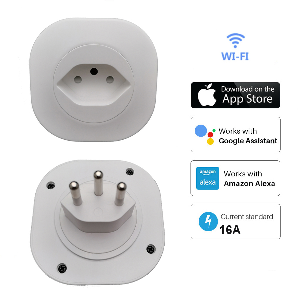 16A Switzerland Plug Smart Wifi SW Socket Wireless Smart Life Tuya APP Remote Control Time Control 3500w Works With Alexa