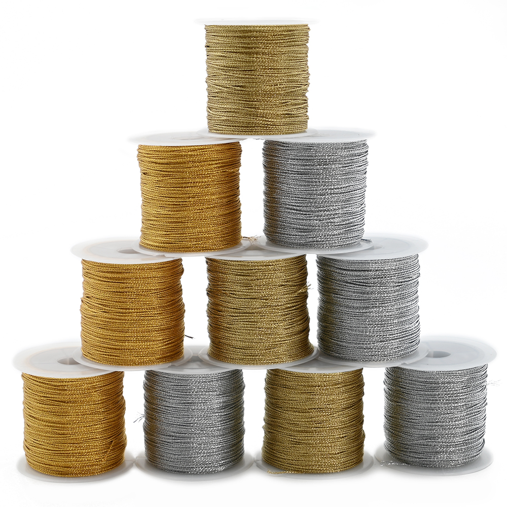 Polyester Nylon Cords Bracelet Braided String For Tassels Diy Clothing Crafts Beading Shamballa String Thread 45Meters/Roll