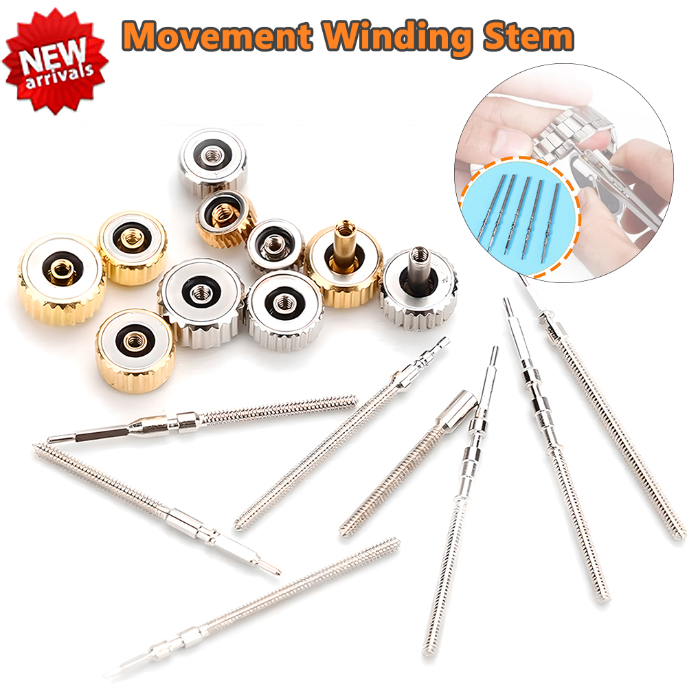 1/2/3/4/5/10/20/40/50 PCS Movement Watch Steel Stem Crown Kit Watch Of Parts for NH35 NH36-38-39 Movement Watch Stem Spare Parts