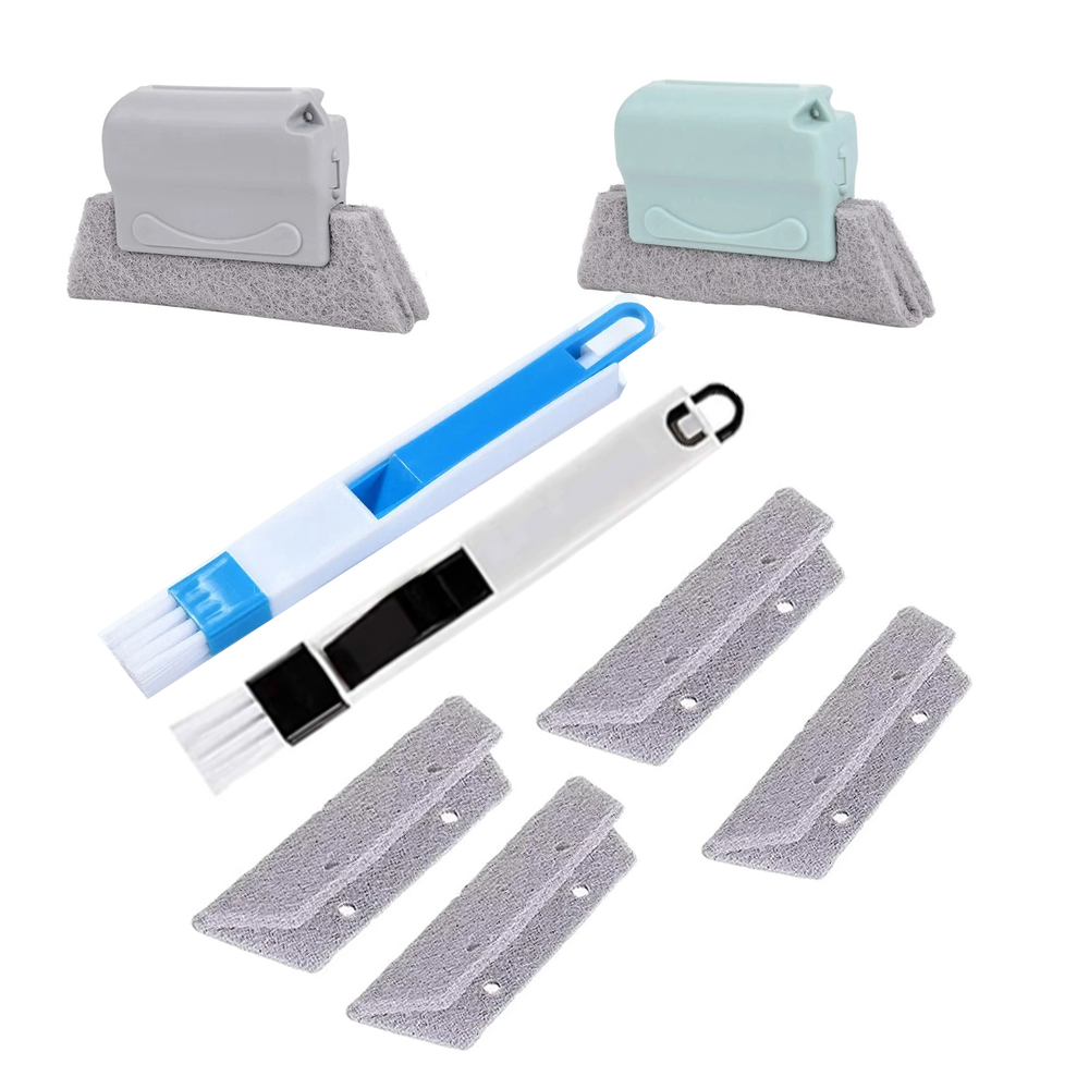Window Track Cleaner Window Groove Cleaning Brush Tools Set for Door Groove Sliding Door Track Crevice Household Clean Tool