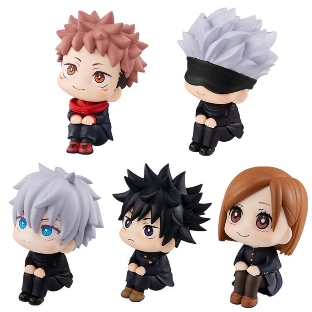Jujutsu Kaisen Figures Anime Satoru Gojo Itadori Yuji Megumi Sitting Position Doll Model Action Figure Toys For Kids