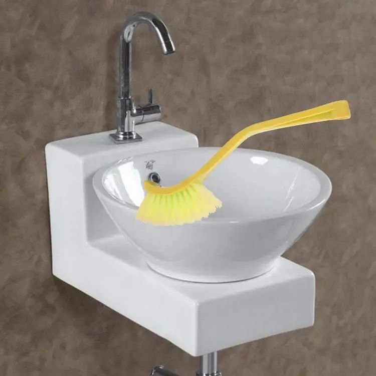 Generic Sink Wash /Toilet seat /Sink Basin Cleaning Brush Multicolor - Set Of 3