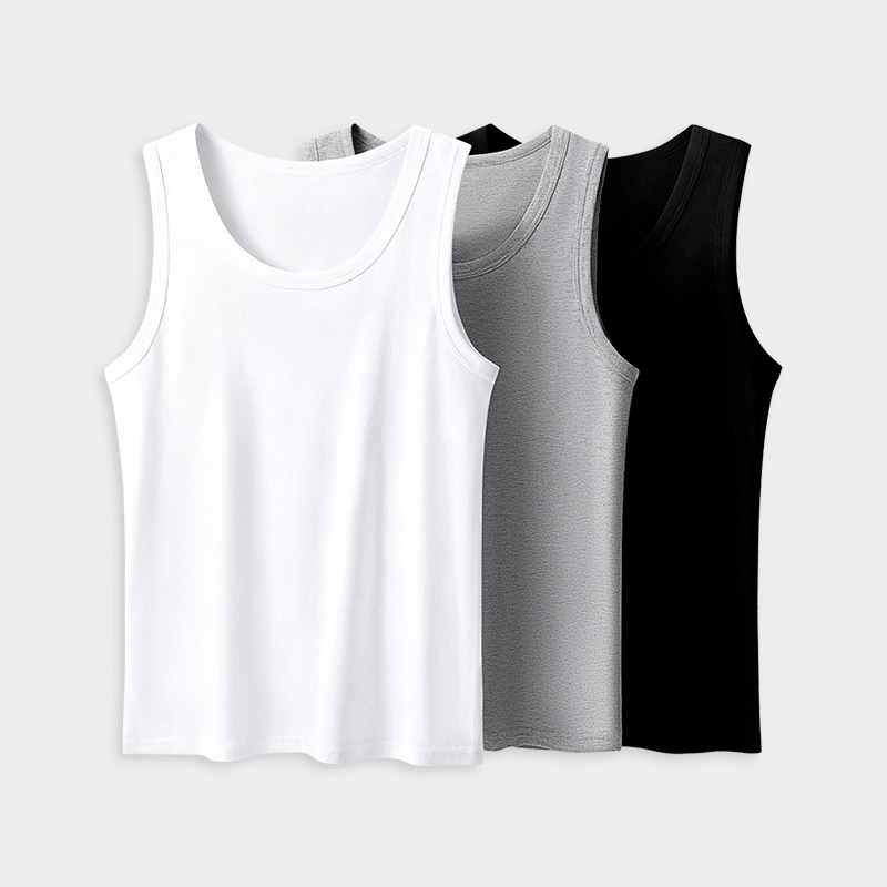 1/3 Piece Men's Slim-Shouldered t-Shirt For All Seasons Youth Style Solid Color Sporty And Comfortable Suitable For Home Wear