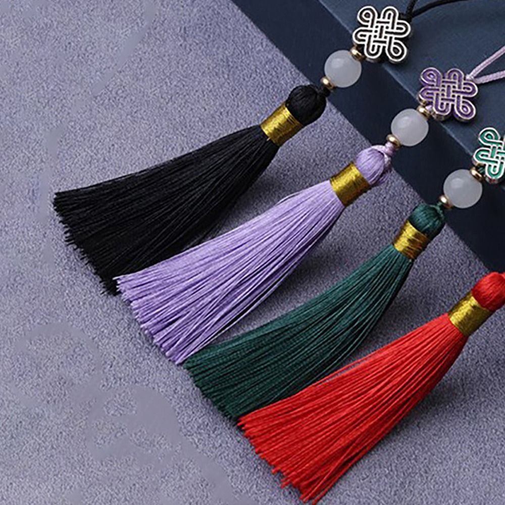 Colorful Chinese Knot Tassel Pendant Chinese style Craft Bookmark Hanger Hanging Decoration Clothing Pendant Bag Accessories