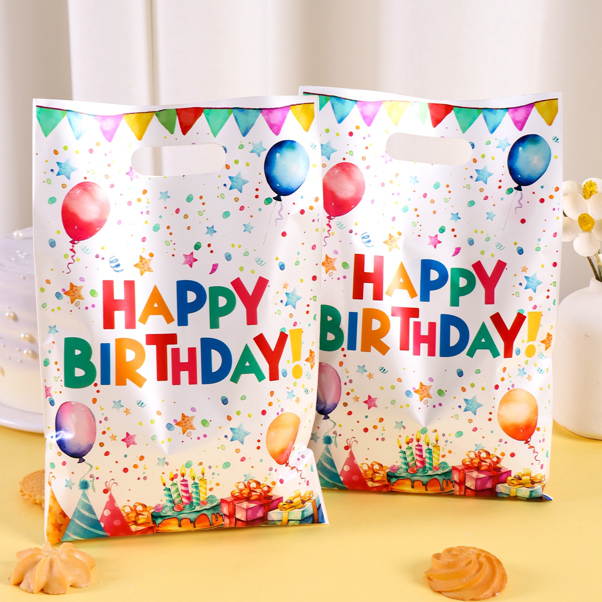 10/20/50pcs Jungle Animal Bag Safari Theme Treat Bags 1st Happy Birthday Party Supplies Packaging Bags