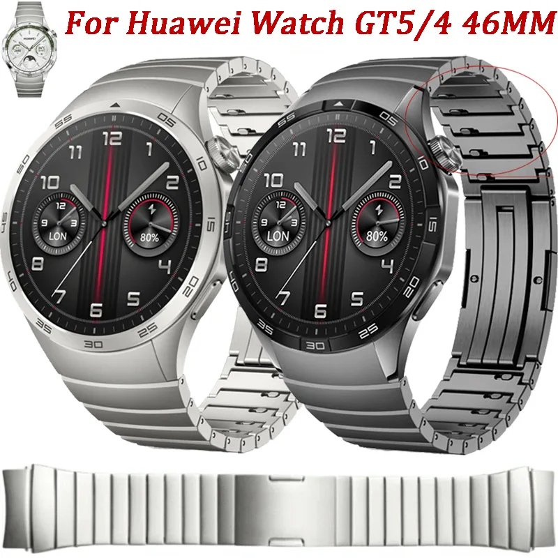 No Gap Metal Band For Watch GT5 46MM Stainless Steel Quick Release Bracelet Wristband for Watch GT5 46MM Belt