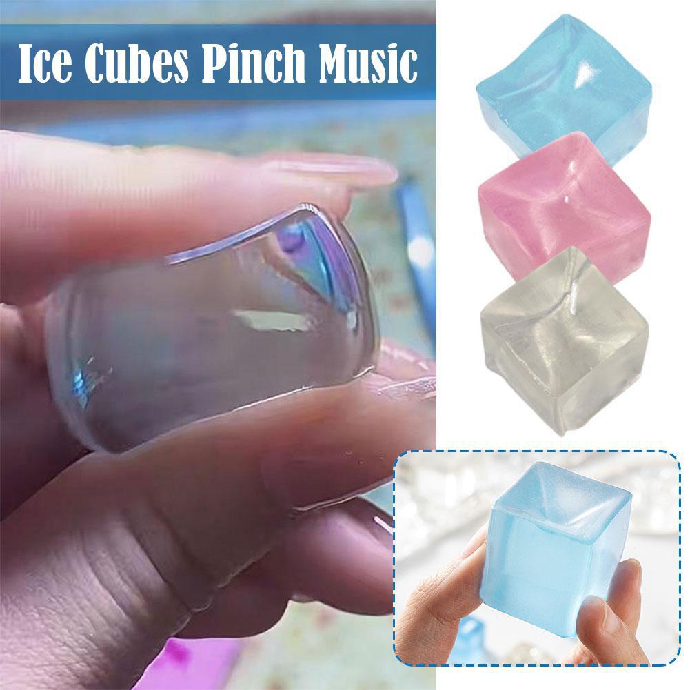 Maltose Cube Stress Squeeze Toy D ecompression Small Ice Cubes Anti Stress Slow Rebound Polar Light Colorful Squeeze TPR Block