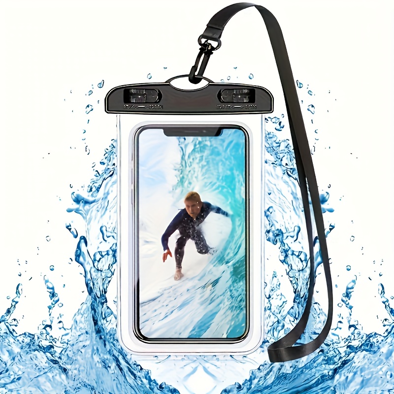 1pc Beach Travel Phone Dry Bag-Waterproof&Sandproof Silicone Seal,Universal Clear Case for Snorkeling,Rafting&Outdoor Activities
