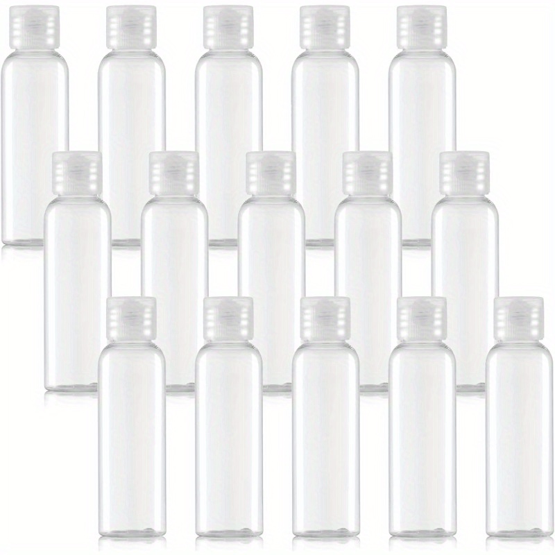 15PCS 30ml 50ml 100ml Plastic Empty Squeeze Bottles with Flip Cap Hand Sanitizer Bottle Small Travel Size Bottles Refillable Con