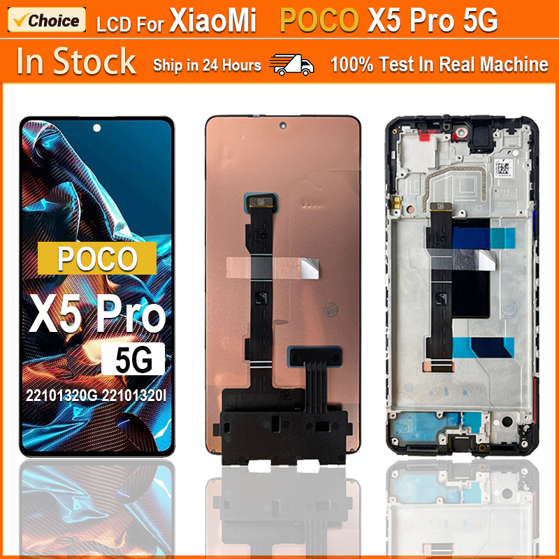 6.67 " SUPER AMOLED 22101320G, 22101320I Premium LCD For Poco X5 Pro 5G LCD For Mi POCO X5 LCD Touch Screen Digitizer Assembly