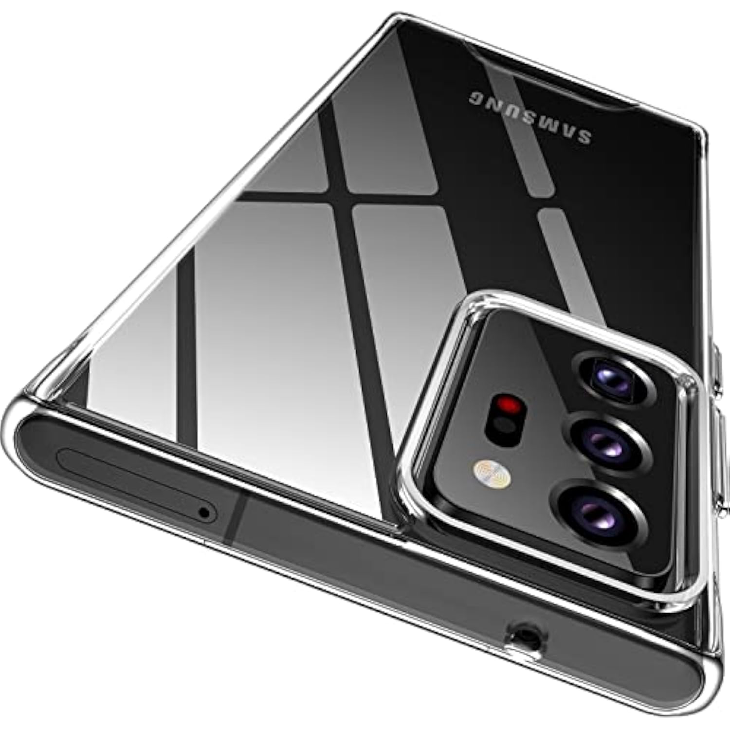 For Note20 Ultra/Note 20/Note10+/Note10 Case, Crystal Clear Designed Hard Soft TPU Shockproof Protective - Transp
