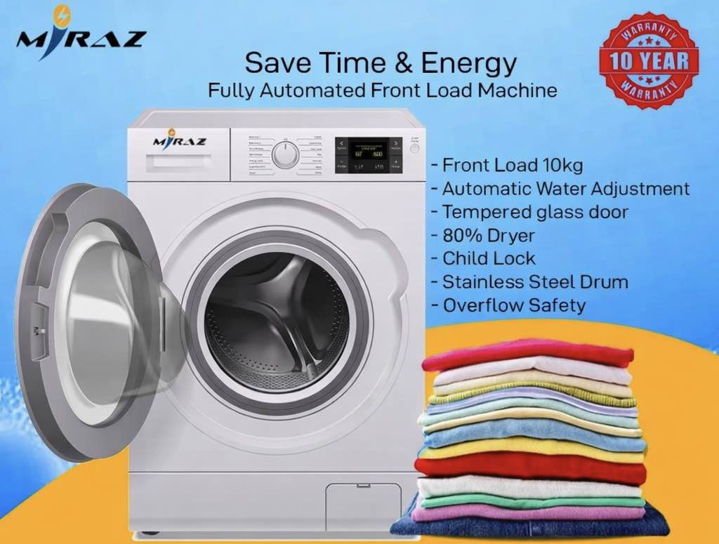 Miraz Washing Machine 10KG