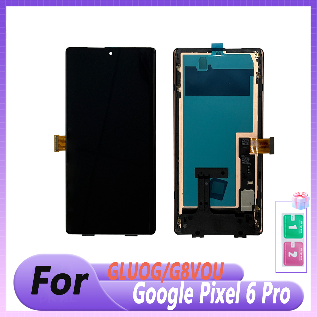 Super OLED For Google Pixel 6 Pro LCD Display Digital Touch Screen with Frame for GLOUG/G8VOU Replacement Parts LCD