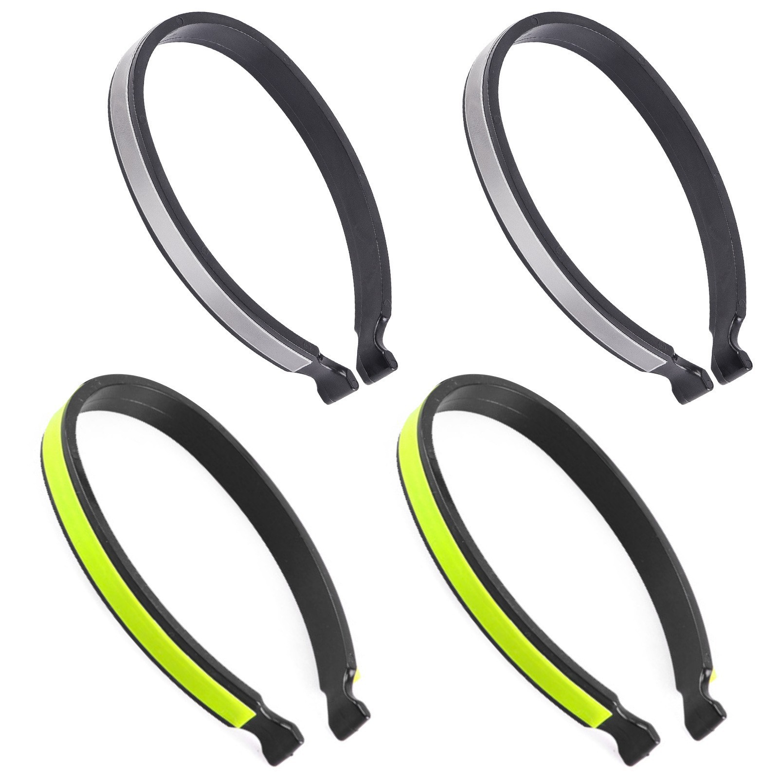 A Pair Bicycle Reflective Pants Clip Mountain Bike Riding Equipment Pants Clip Ring with Reflective Label Cycling Pants Ring