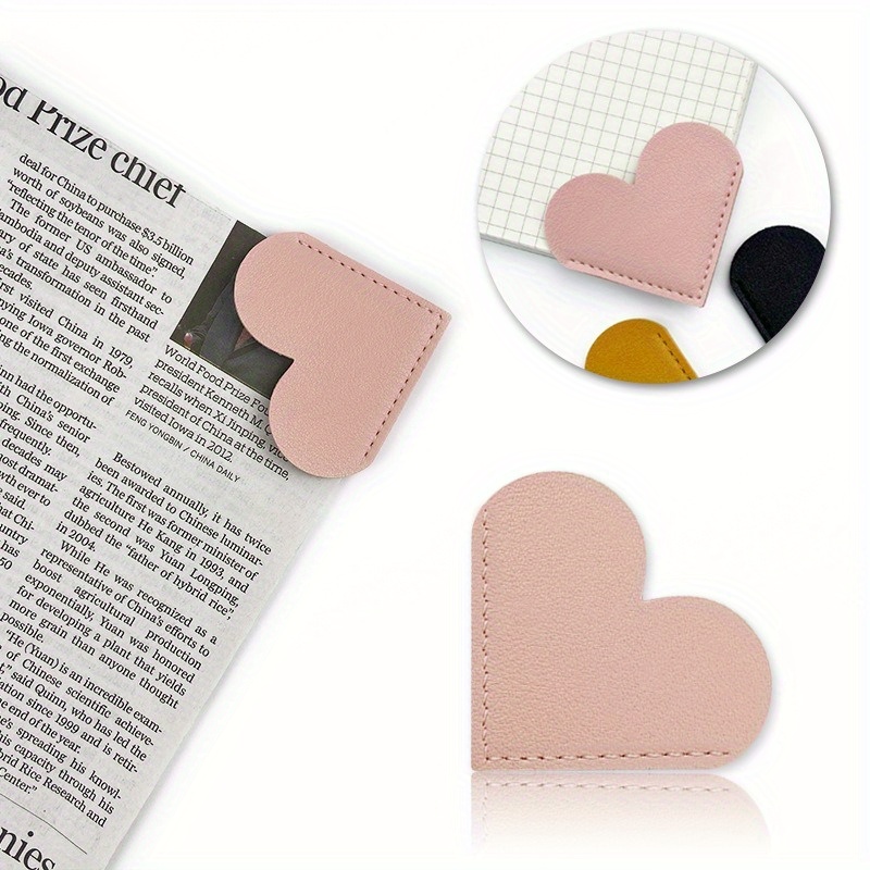 2pcs/set Handcrafted Vintage Faux Leather Bookmarks for Book Mini Corner Page Marker Faux Leather Bookmark for Reader Teacher