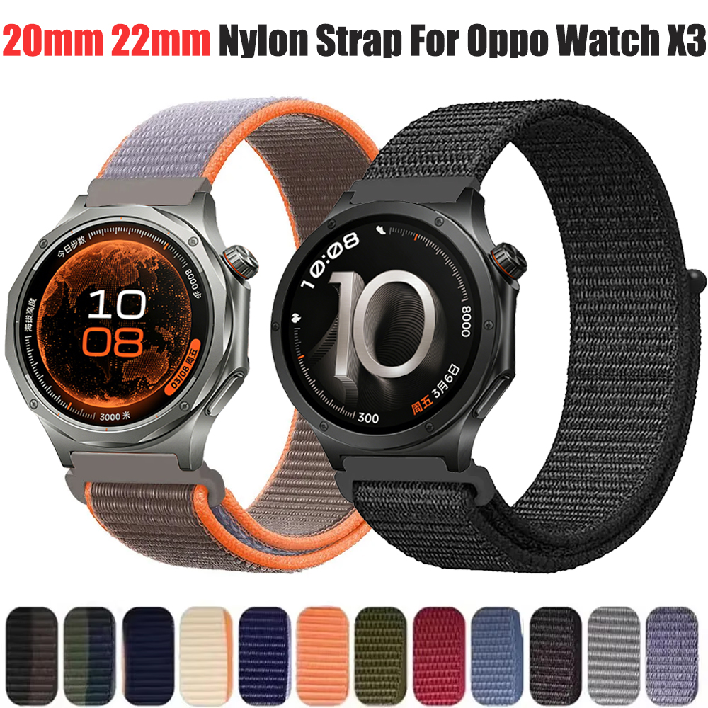 20mm 22mm Nylon Strap For Watch 7 6 5 4 44mm 40mm Breathable Wristband Active Max Helio Active 3 2 Square