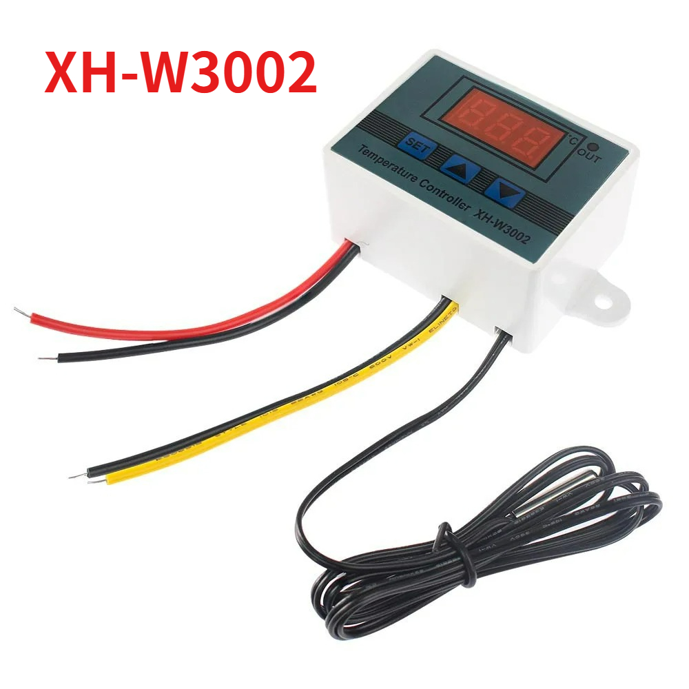 XH-W3002 Digital LED Temperature Controller 12V 24V 220V Maximum 10A Switch with Waterproof Probe for DIY Incubator Aquarium