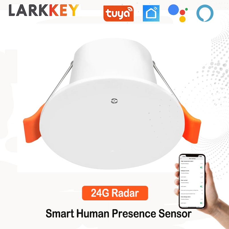 Tuya Smart Life ZigBee /Wifi MmWave Human Presence Motion Sensor 5.8G/24G With Luminance/Distance Detection For Alexa