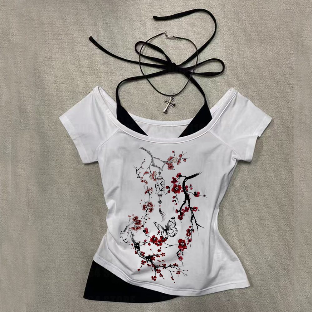 2025 Spring/Summer Cross disciplinary New Fashionable Printed Slim Fit Multi functional Street Personalized Spicy Girl Tank Top