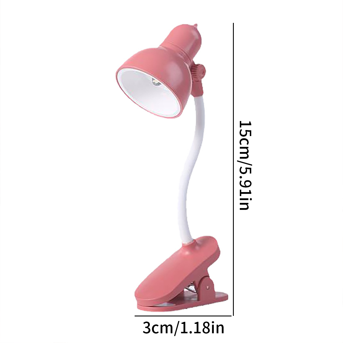 Adjustable Arm Portable Led Desk Lamp, Mini Night Light with Clip-On Design, Compact Night Reading Light, (Requires Batteries to Be Prepared), Battery-Powered, Suitable for Home, Bedroom, Dormitory, Eye-Friendly Reading Light, Can Also Be Used as a Des...