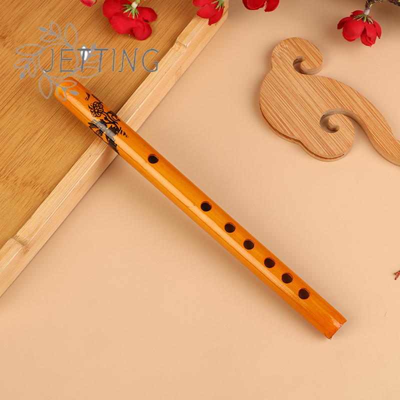 [YA]1Pc Chinese Traditional 6 Holes Bamboo Flute Vertical Clarinet Student Musical Instrument Wooden Color Flute For Beginner