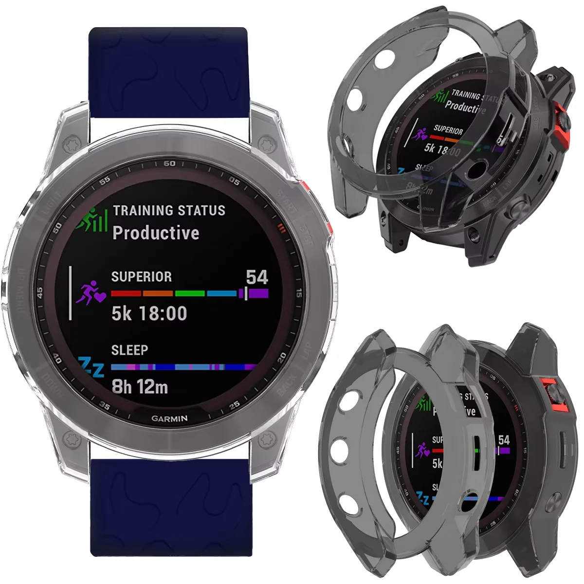 Transparent TPU Case for Garmin Fenix 6 6S 6X Pro 7 7S 7X Pro 5 5S 5X Plus Soft Protective Case for Garmin watch Slim Cover
