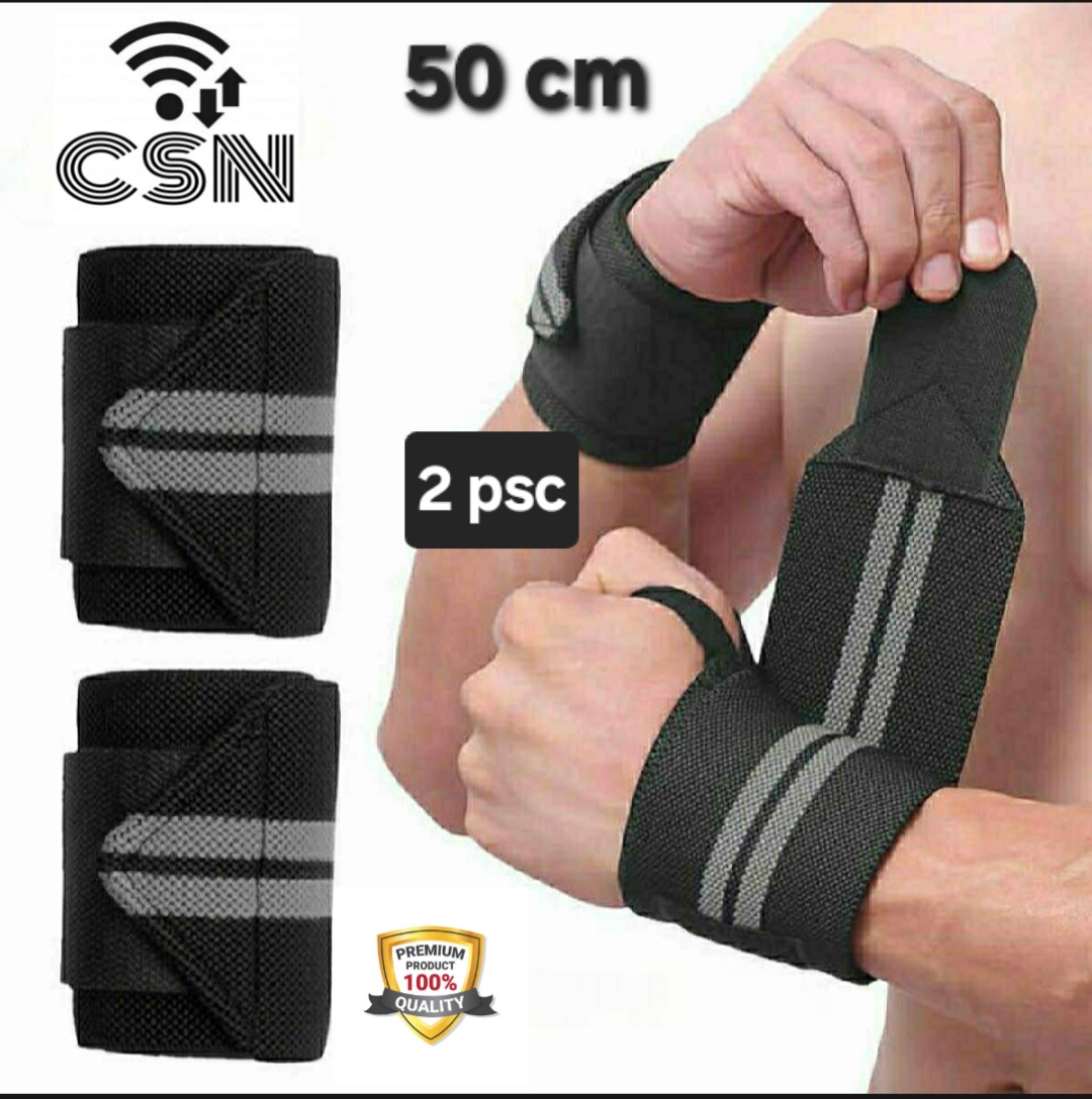CSN Wristband Pair 2 Psc Set 50 cm Wrist Guard, Wrist Band Hand Support Weight Lifting Gym Original