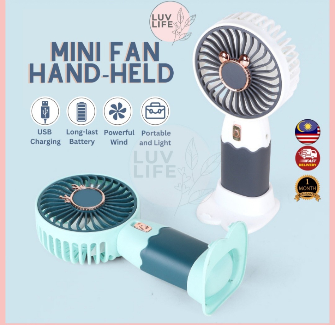 Portable Mini Fan Rechargeable Whisper Wind Turbo- Silent Portable Desk Hand Held Fan with USB Charging