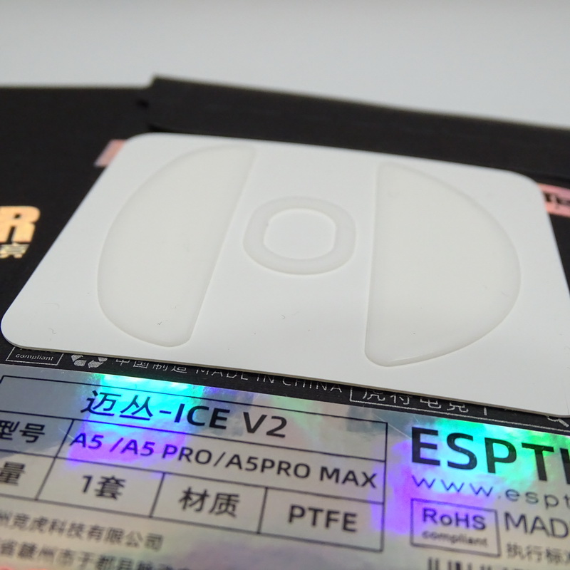 1 Pack Original Esptiger ICE V2 Mouse Skates For MCHOSE AX5/A5/A5 PRO/PRO MAX Mouse White Arc Esports PTFE Mice Feet Glides
