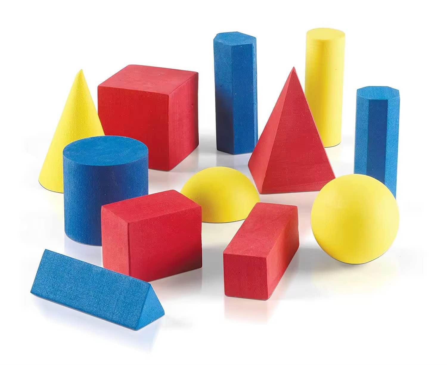 Geometrical Wooden Solid Shape 3D Educational Toys (12 Pcs )