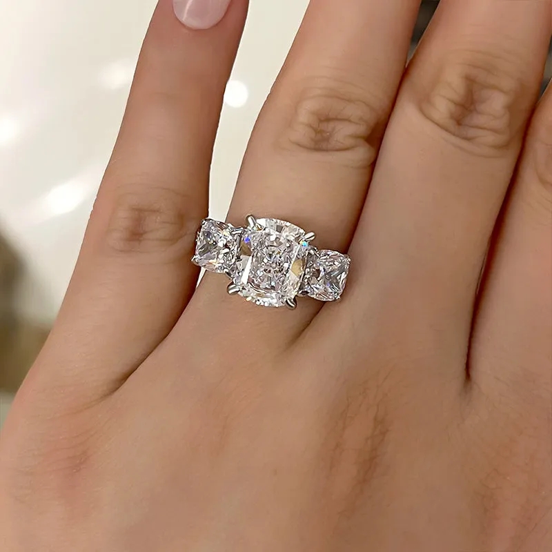 Wedding Set Rings for Women Luxury Paved Brilliant Cubic Zirconia 3Pcs Crystal Fashion Rings Female Jewelry