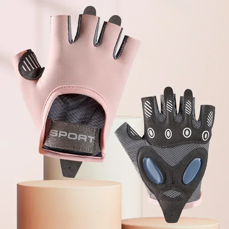 1Pair Gym Body Building Training Fitness Gloves Sports Weight Lifting Exercise Slip-Resistant Gloves for Women Men Yoga Gloves