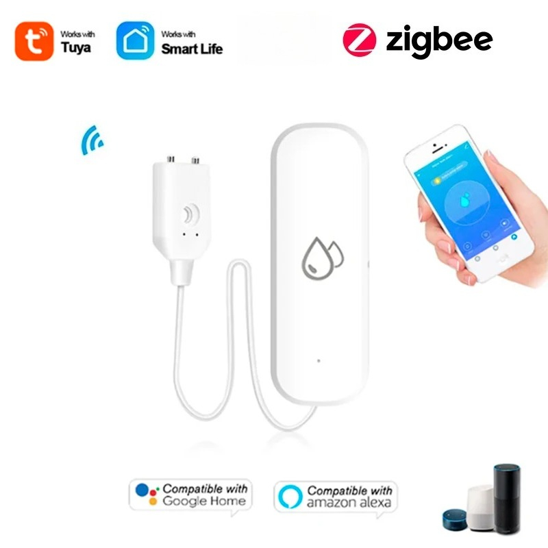 Tuya Water Leakage Sensor Detector WiFi Flood Water Leak Sensor Home Protection Alarm System Smart Life APP Control