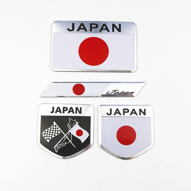 1PCS 3D aluminum car sticker for Toyota Honda Suzuki Nissan Mazda Subura Lexus