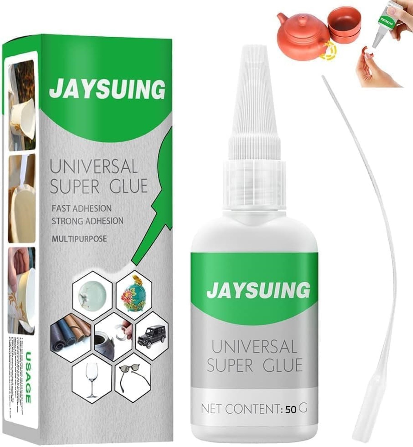 Strong Shoe Glue Waterproof Super Glue , (50G) High Strength Oily Instant Glue | Waterproof Quickly Strong Repair Glue For Plastic , Wood , Metal , Glass , Shoes Etc. By Mama Bahnaja Store