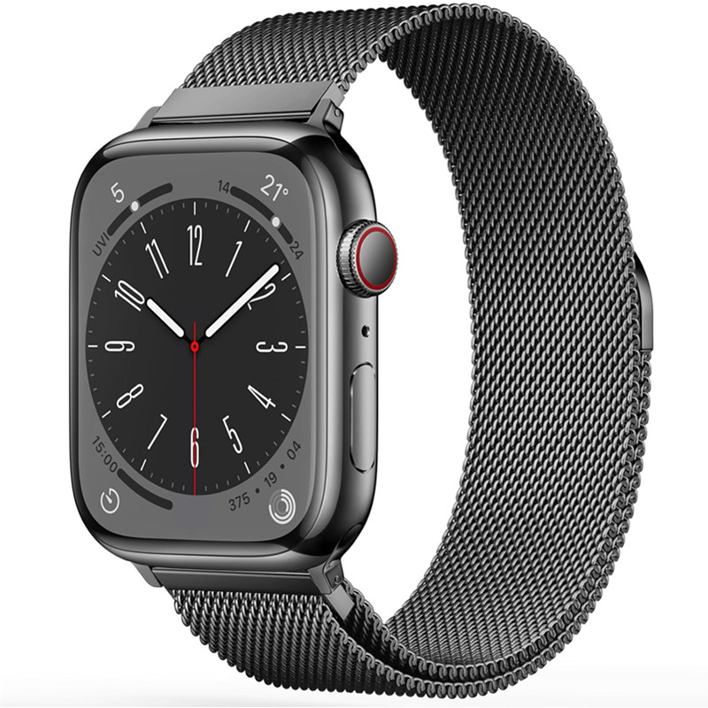 Stainless Steel Magnetic Metal Strap Milanese Loop Band for Apple Watch 46mm 45mm 44mm 42mm 40mm IWatch 9 8 7 6 5 4 SE Ultra 2