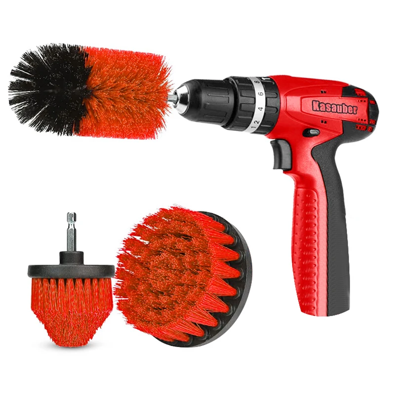 2/3/4/5'' Electric Drill Sc Brush Power Brush Set Kit Car Soft Brush Drill Kit Bathroom Kitchen Auto Care Cleaning Tools