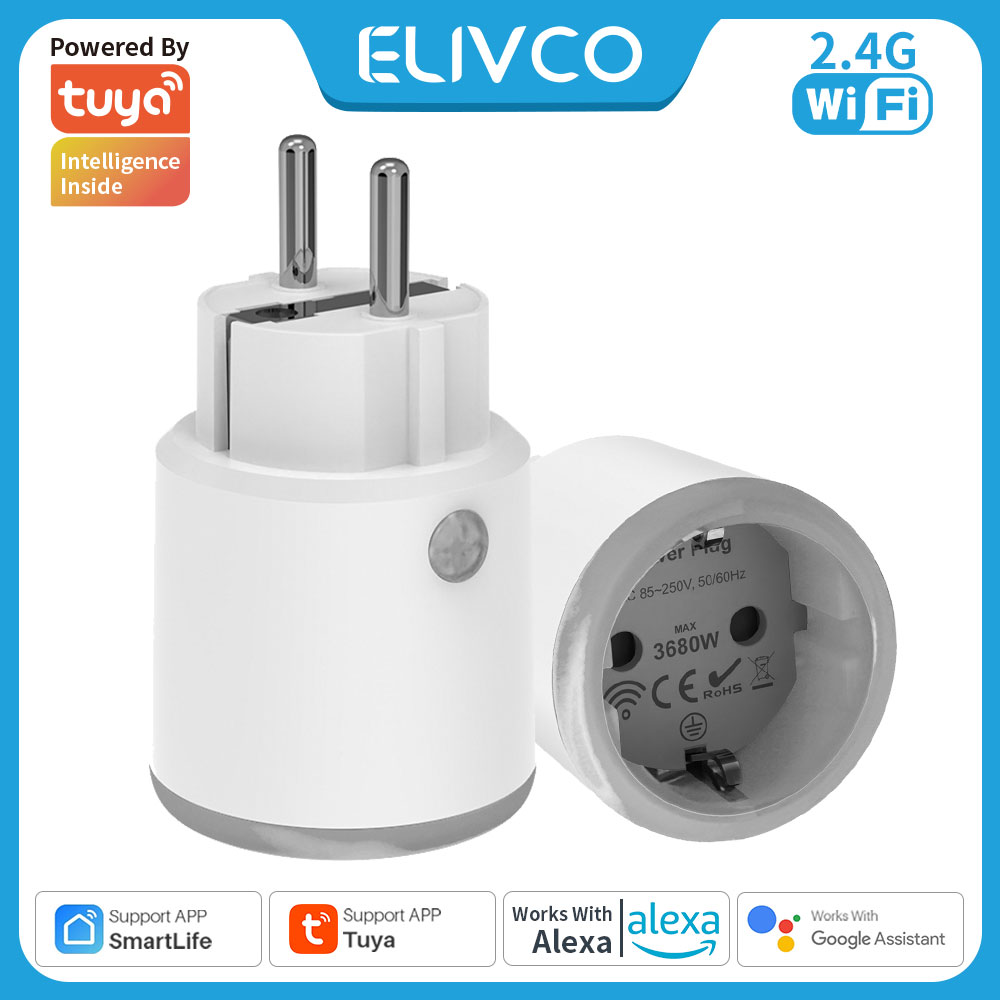 TUYA WIFI Smart Temperrature Controller Socket With Sensor Smart Thermostat 16A EU Plug Remote Control Support Alexa Home
