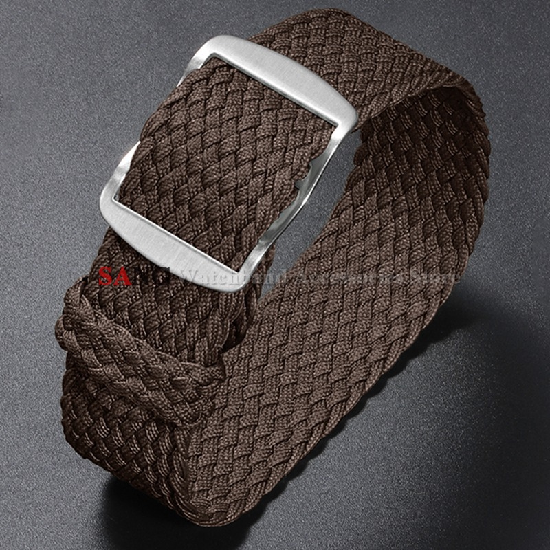 Ribbed Watch Strap 18MM 20MM 22MM Rugged Nylon Straps Retro Watchband Braid Fabric Bands Universal Men Women Sport Belt