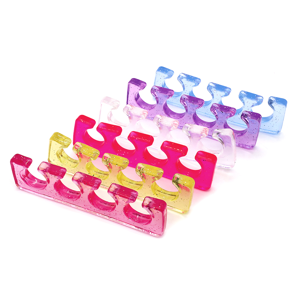 2pcs (1pair)Soft Silicone Finger Toe Separator Flexible Finger Toe Spacer Separation Straighteners Nail Finger Pedicure Tools
