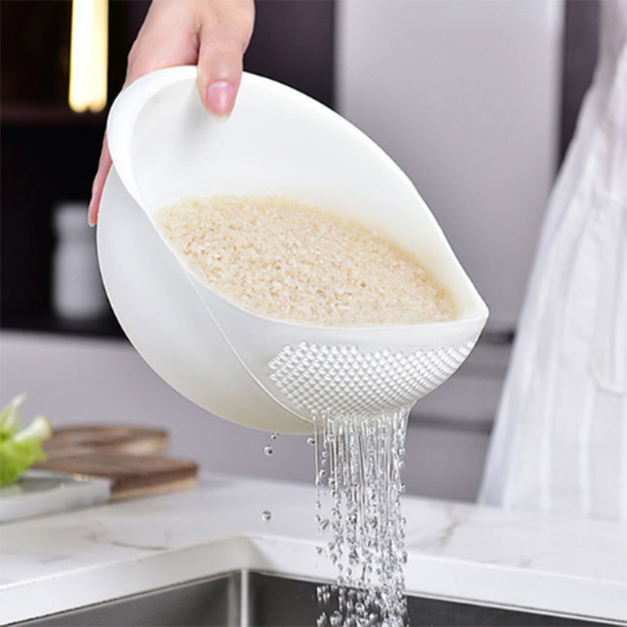 1/3pcs- Colander Rice Bowl Drain Basket Fruit Bowl Washing Drain Basket with Handle Washing Basket Home Kitchen Organizer