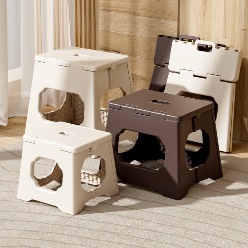 Folding Portable Mazar Plastic Small Stool for Shoes for Adults and Children's Stools Home Space-saving Outdoor