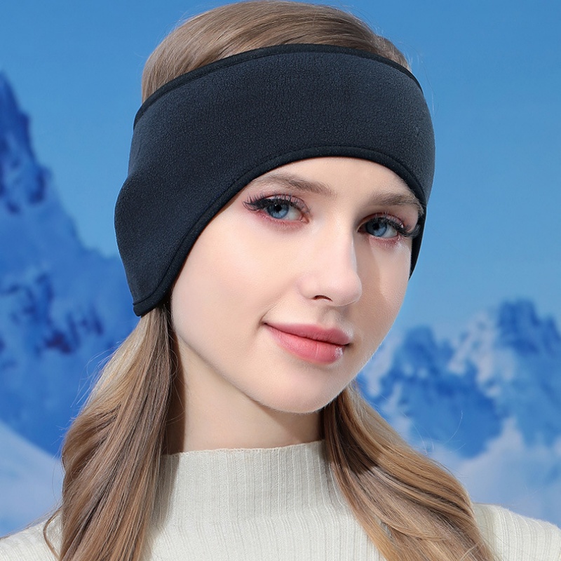 2025 Winter Thermal Polar Fleece Headbands Bandana Ear Warmer Sports Sweatbands Running Skiing Windproof Elastic Headwear