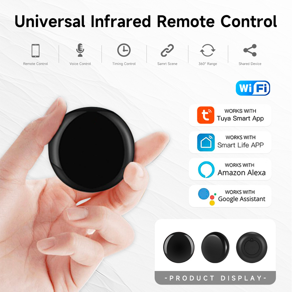 Tuya WiFi Smart IR Remote Controller Universal TV/DVD Control Works with Alexa, Home,Tuya Smart Life