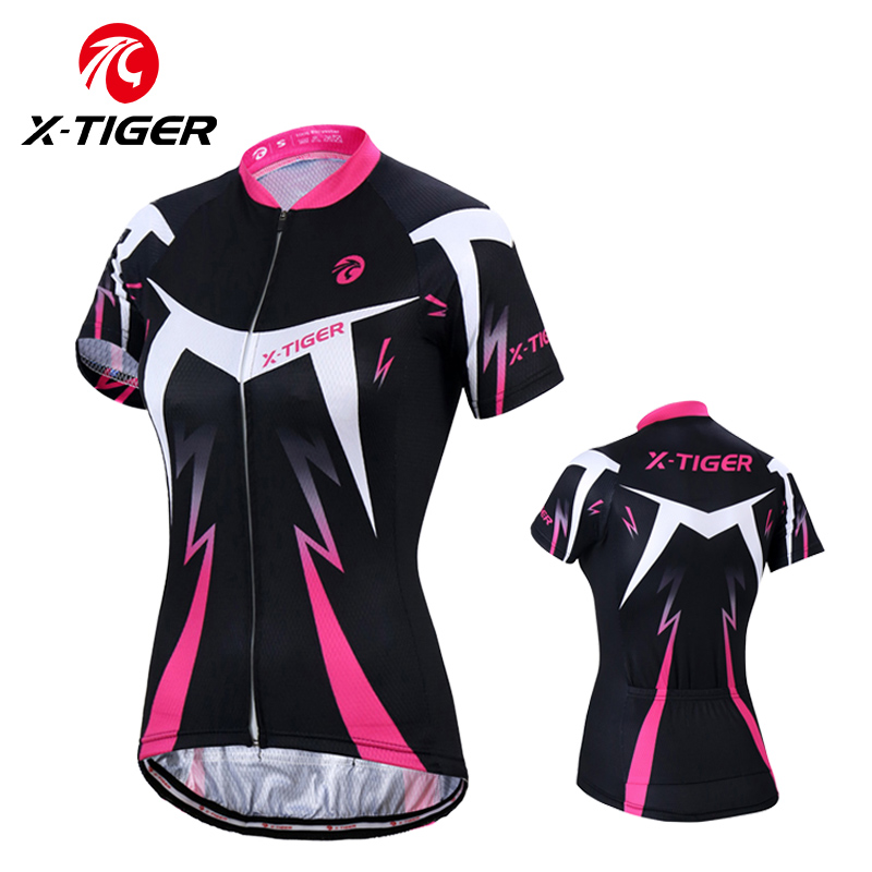 X-TIGER Women's Cycling Jersey Summer Breathable Quick-drying Bicycle Shirt MTB Mountain Road Cycling Clothing