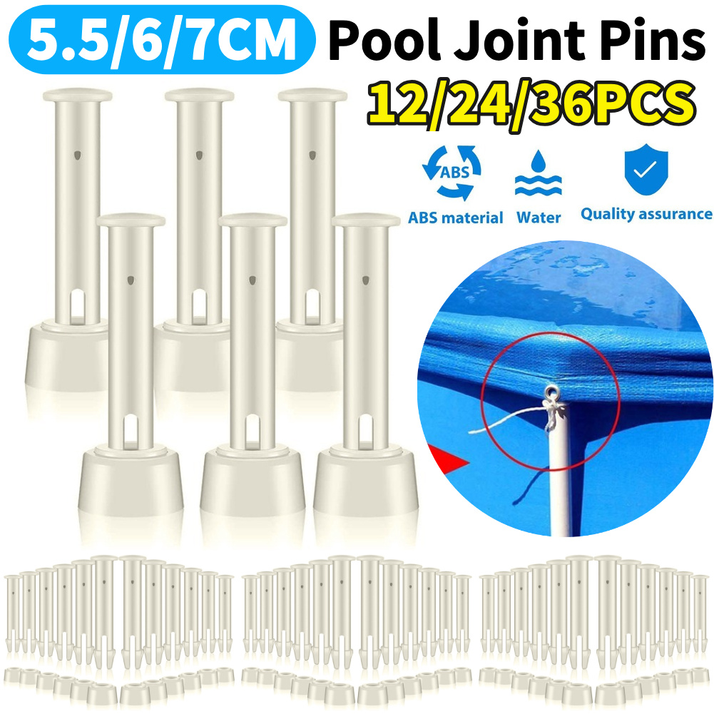 12 Packs Pool Joint Pins with Seal for Intex Round Metal Frame Pool Parts for Household Replacement Tools
